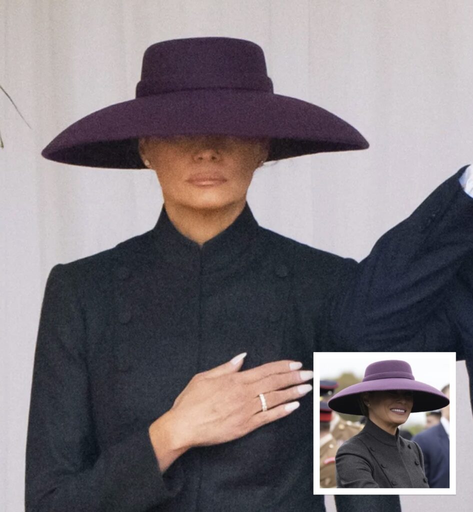 Here\’s The Secret Meaning Behind This Hat Melania Wore During UK Visit Here\’s The Secret Meaning Behind This Hat Melania Wore During UK Visit